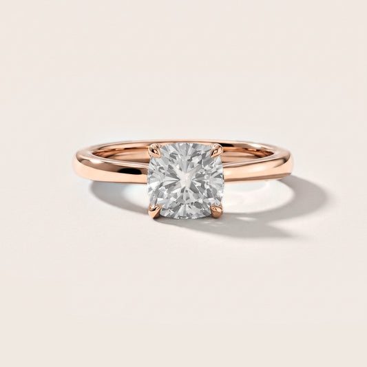Mena Hidden Halo Cushion Diamond Engagement Ring in Rose Gold [studio-metal-20261024]