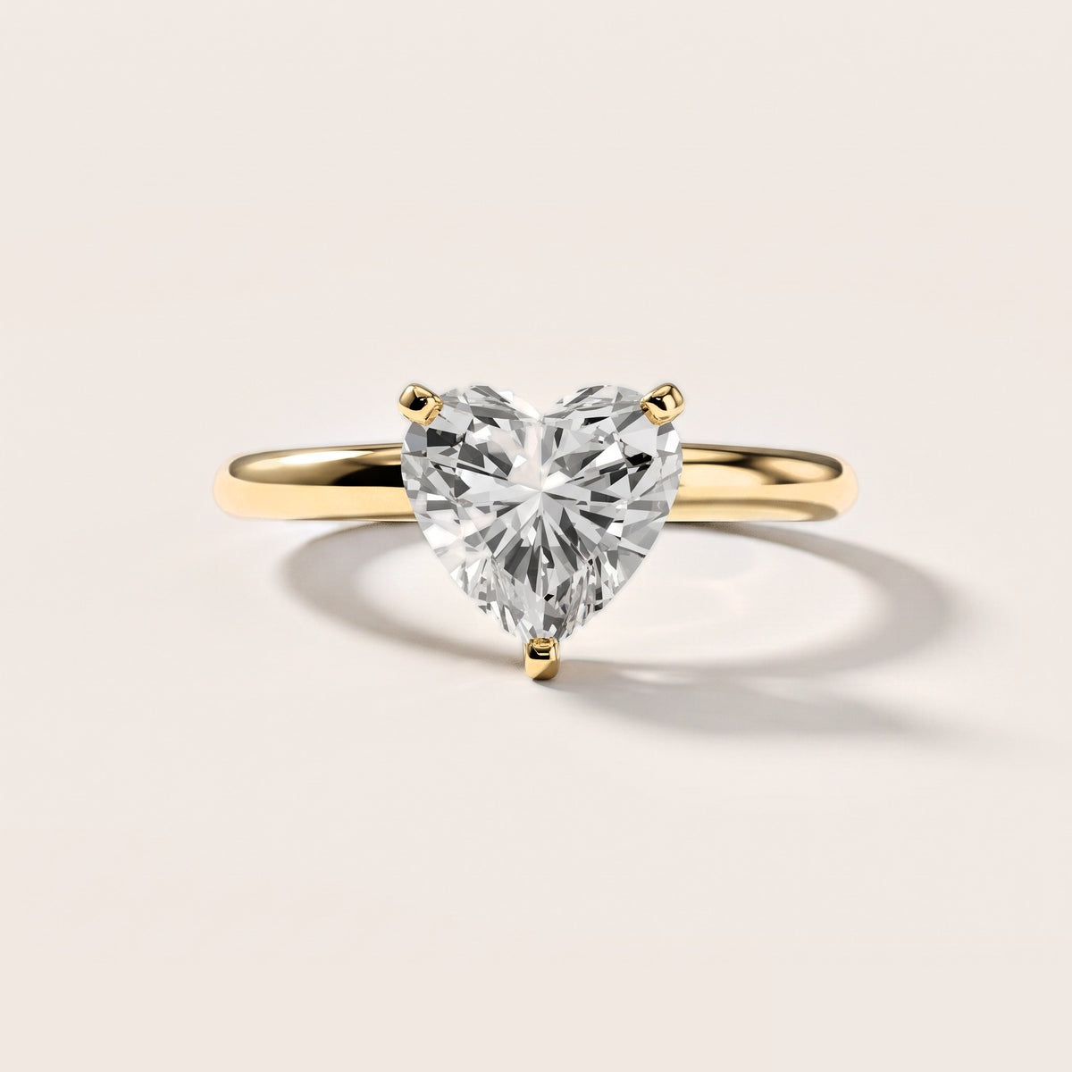 Elena Solitaire Heart Diamond Engagement Ring in Yellow Gold [studio-metal-20261024]