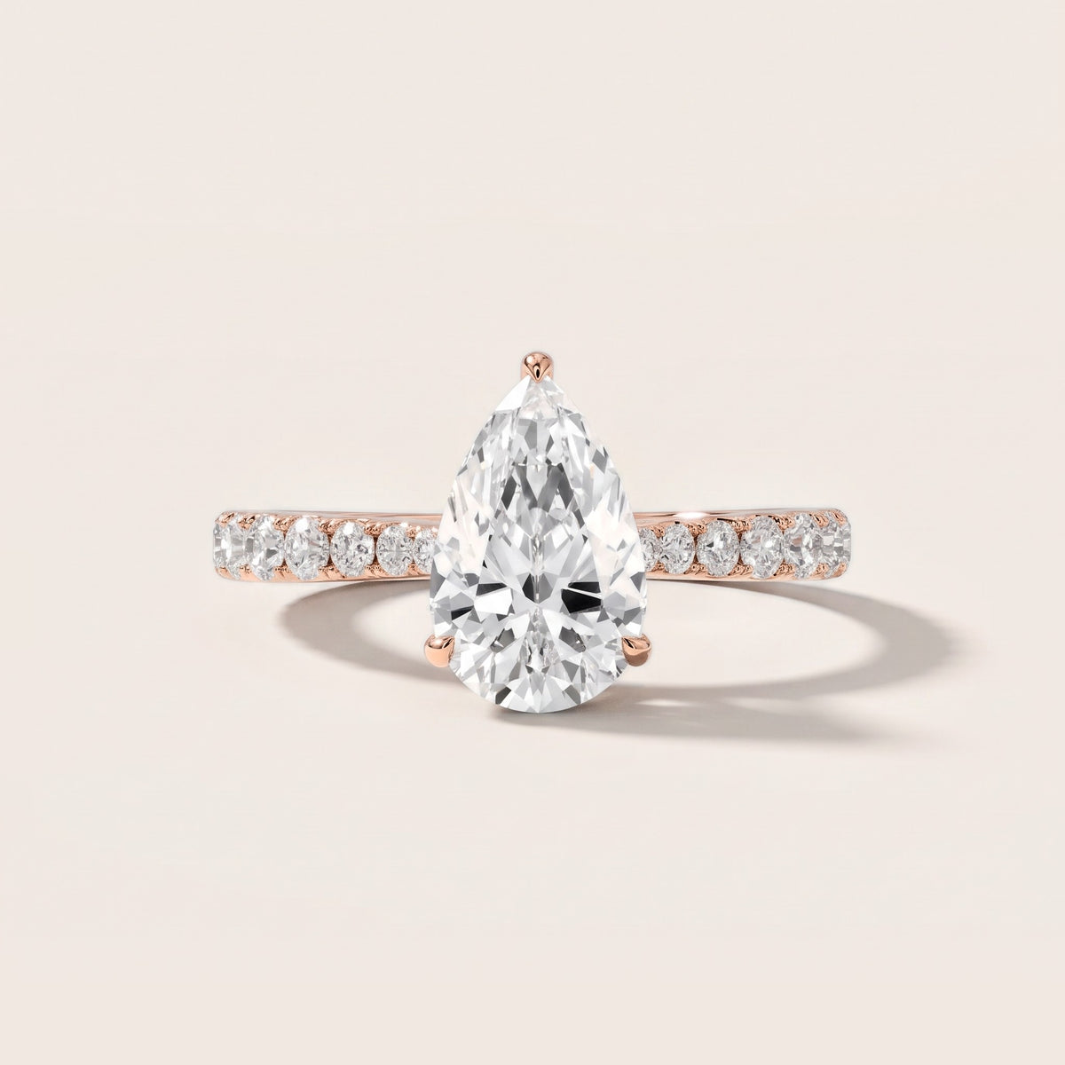 Gia Hidden Halo Pavé Pear Diamond Engagement Ring in Rose Gold [studio-metal-20261024]