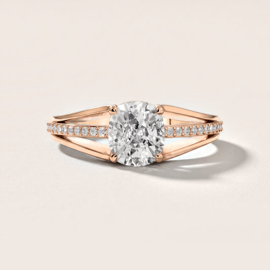 Lucinda Split Shank Cushion Diamond Engagement Ring in Rose Gold [studio-metal-20261024]