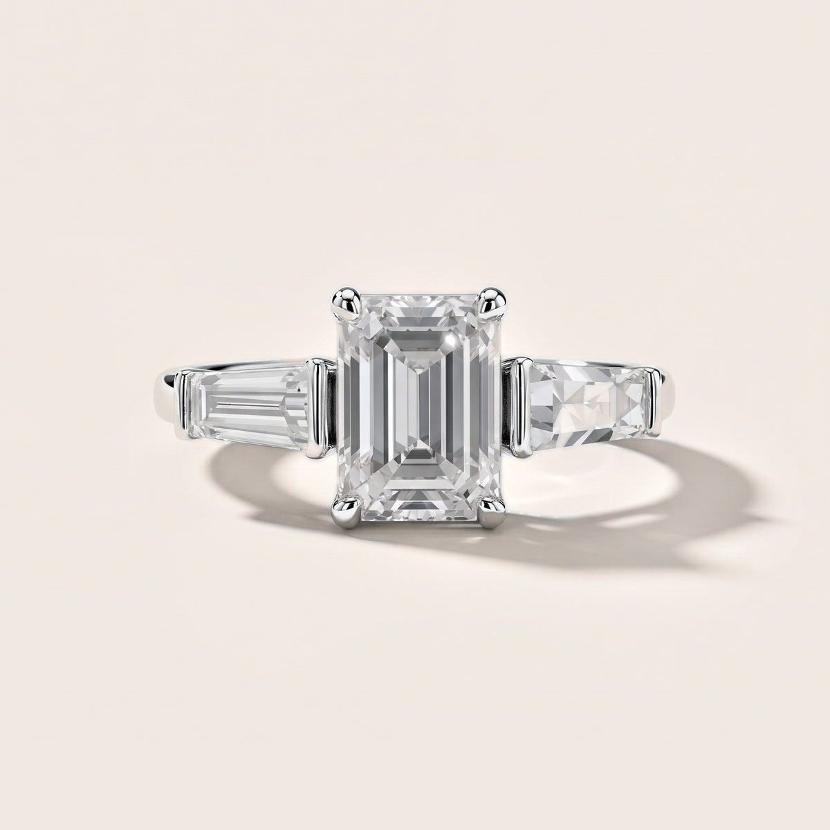 Layla Tapered Baguette Emerald Diamond Engagement Ring in White Gold [studio-metal-20261024]