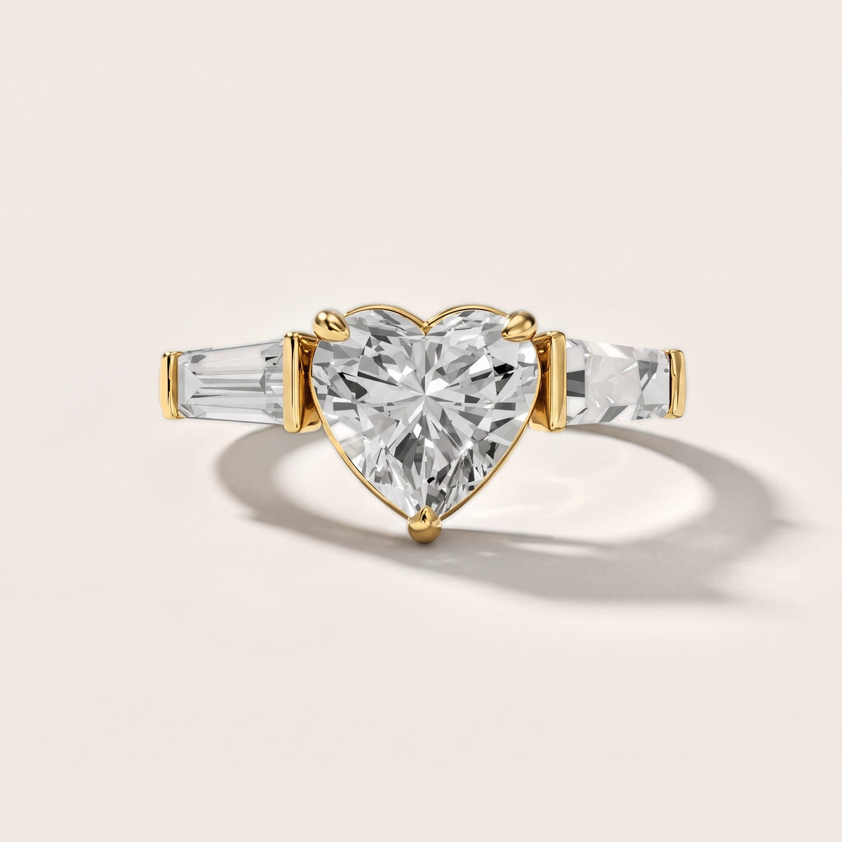 Layla Tapered Baguette Heart Diamond Engagement Ring in Yellow Gold [studio-metal-20261024]