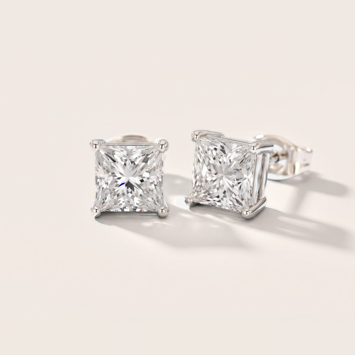 Ember Four-Prong Princess Diamond Earrings in White Gold [studio-metal-20261024]