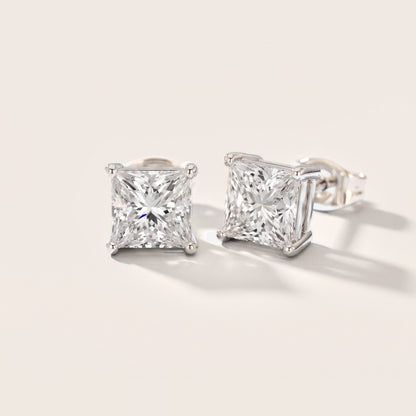 Ember Four-Prong Princess Diamond Earrings in White Gold [studio-metal-20261024]