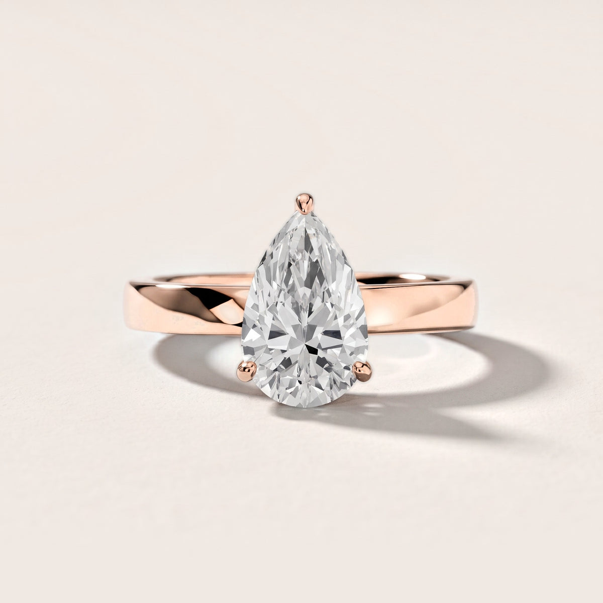 Lara Hidden Halo Pear Diamond Engagement Ring in Rose Gold [studio-metal-20261024]