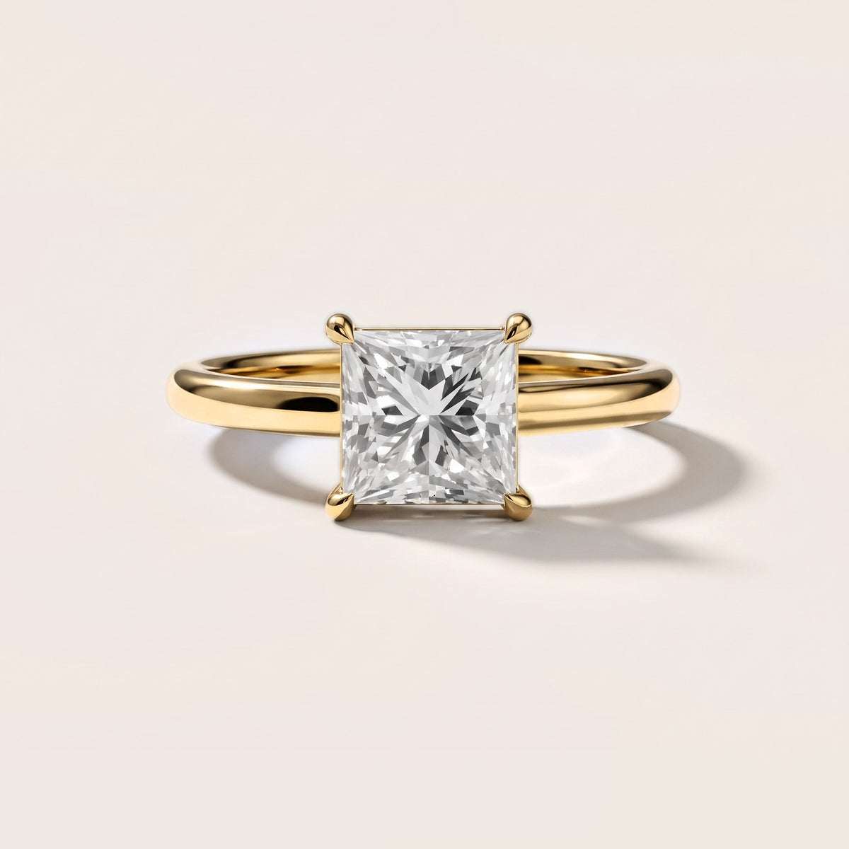 Sadie Cathedral Solitaire Princess Diamond Engagement Ring in Yellow Gold [studio-metal-20261024]