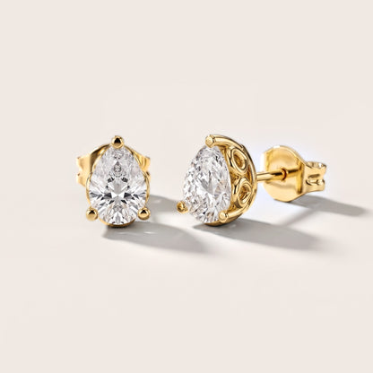 The Ivy Pear Diamond Earrings in Yellow Gold [studio-metal-20261024]