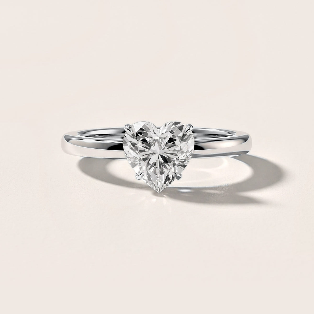 Serena Blossom Solitaire Heart Diamond Engagement Ring in White Gold [studio-metal-20261024]