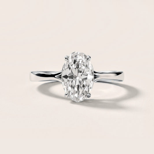 Evangeline Trellis Solitaire Oval Diamond Engagement Ring in White Gold [studio-metal-20261024]
