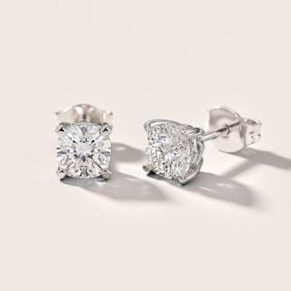 The Amour Cushion Diamond Earrings in Platinum [studio-metal-20261024]
