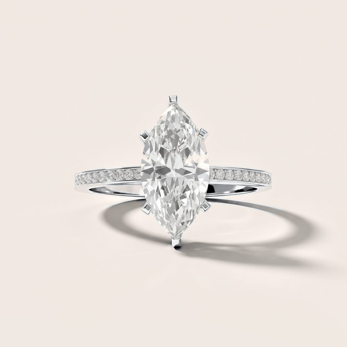 Naia Hidden Halo Marquise Diamond Engagement Ring in White Gold [studio-metal-20261024]
