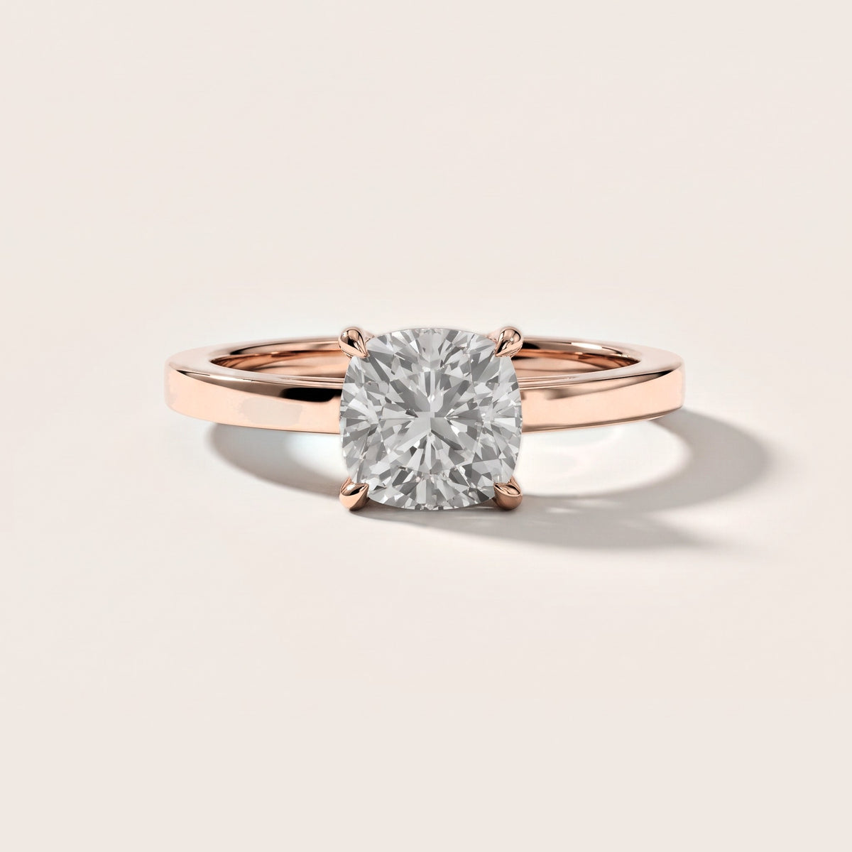 Kaia Solitaire Cushion Diamond Engagement Ring in Rose Gold [studio-metal-20261024]