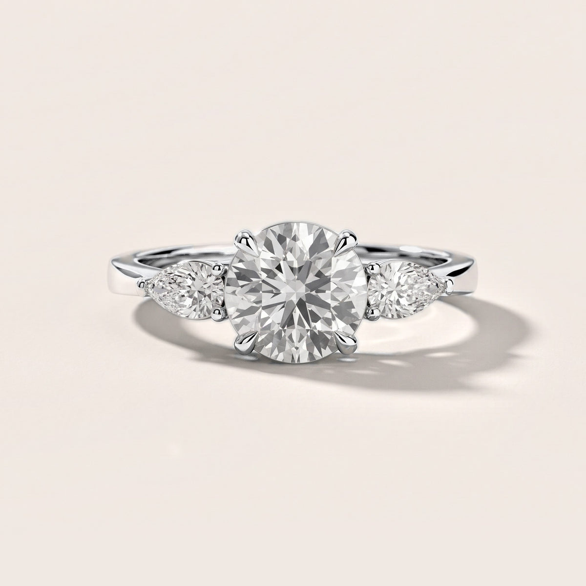 Grace Three Stone Round Diamond Engagement Ring in Silver [studio-metal-20261024]
