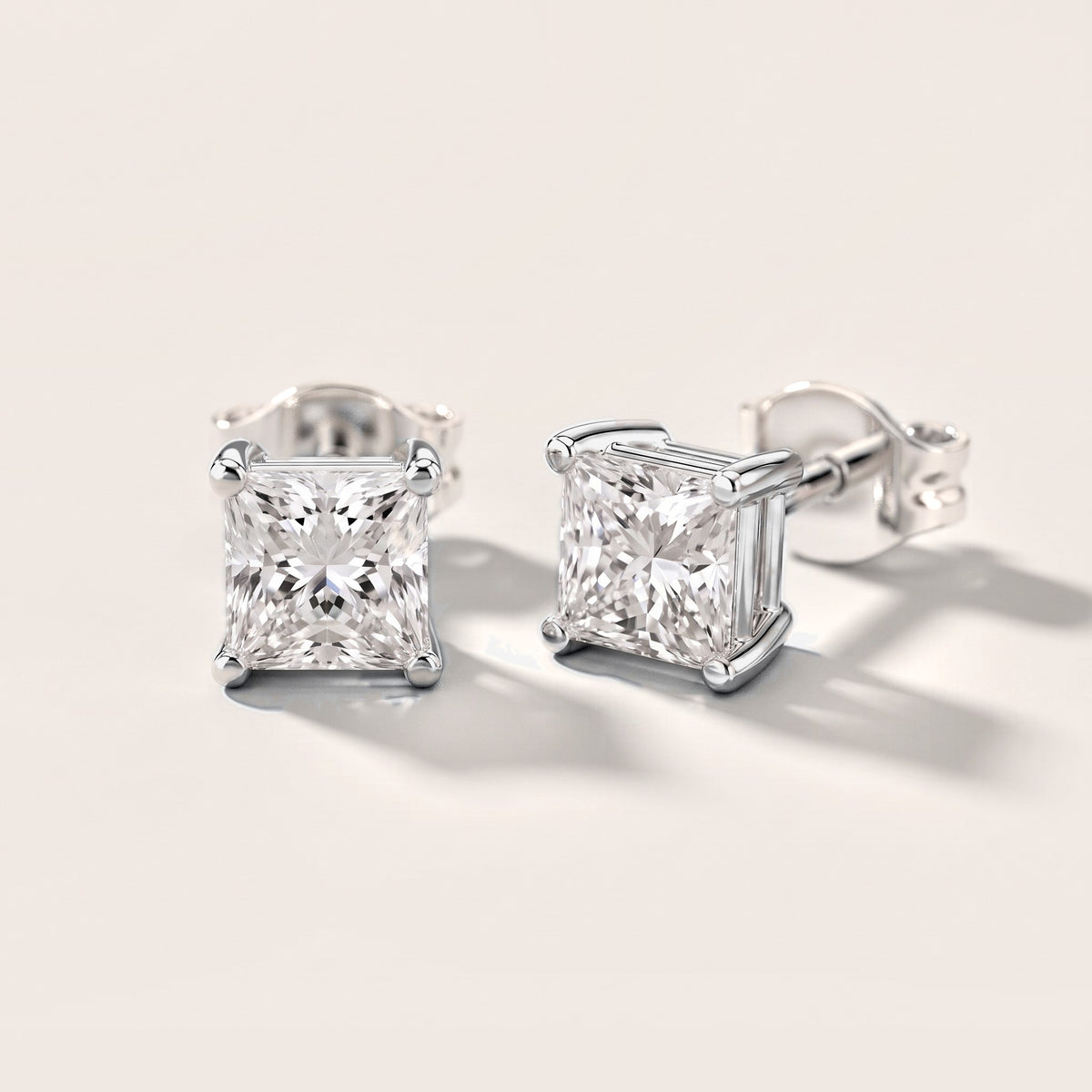 The Novo Princess Diamond Earrings in Platinum [studio-metal-20261024]