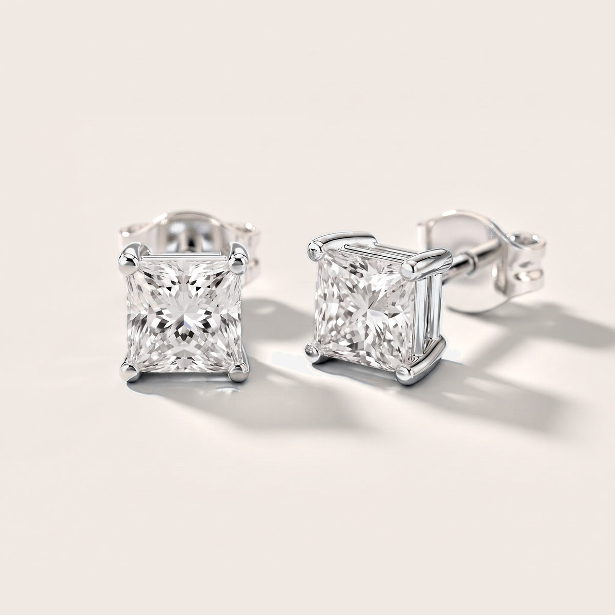 The Novo Princess Diamond Earrings in Silver [studio-metal-20261024]