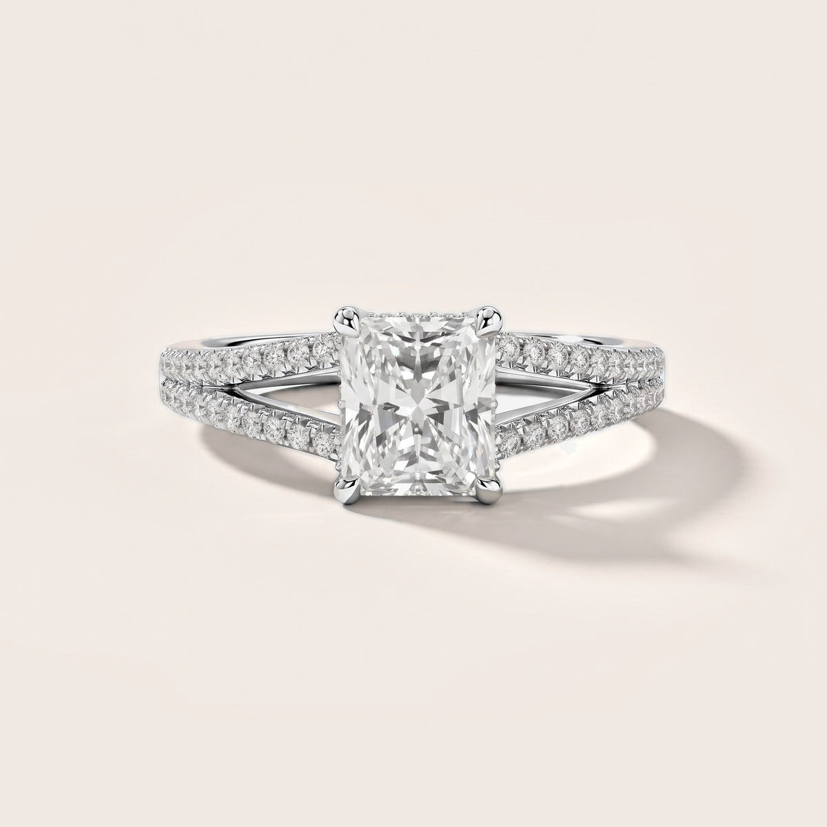 Eternal Embrace Solitaire Radiant Diamond Engagement Ring in White Gold [studio-metal-20261024]