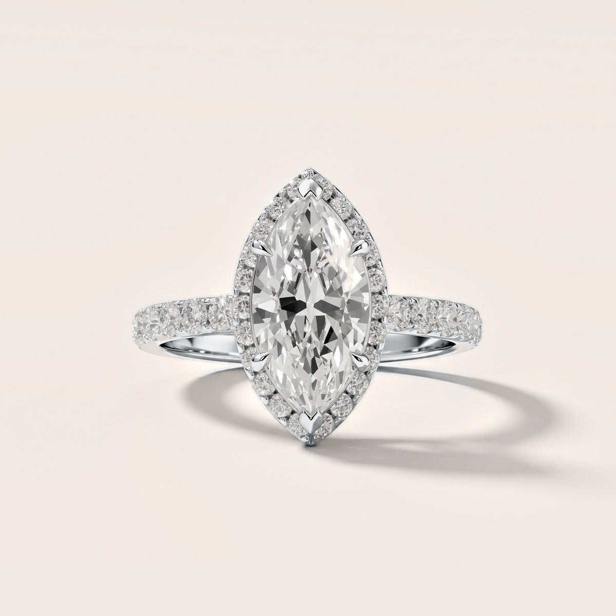 Chloe Halo Pavé Marquise Diamond Engagement Ring in Silver [studio-metal-20261024]