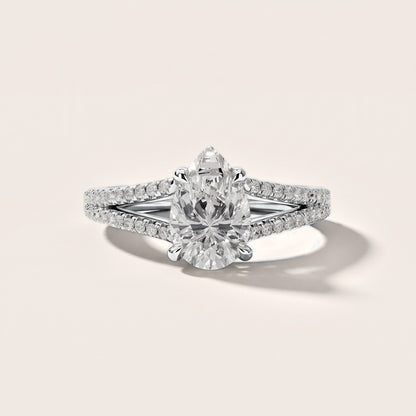 Eternal Embrace Solitaire Pear Diamond Engagement Ring in White Gold [studio-metal-20261024]