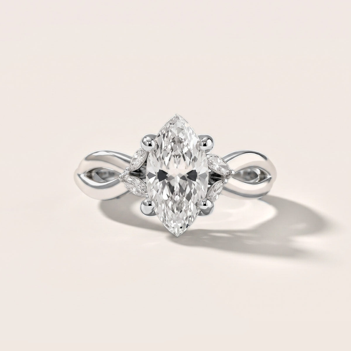 Luna Glow Twisted Marquise Diamond Engagement Ring in Platinum [studio-metal-20261024]