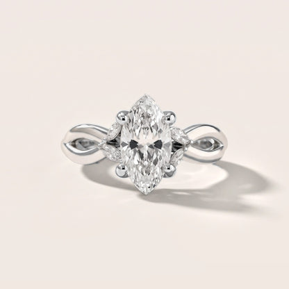 Luna Glow Twisted Marquise Diamond Engagement Ring in Platinum [studio-metal-20261024]