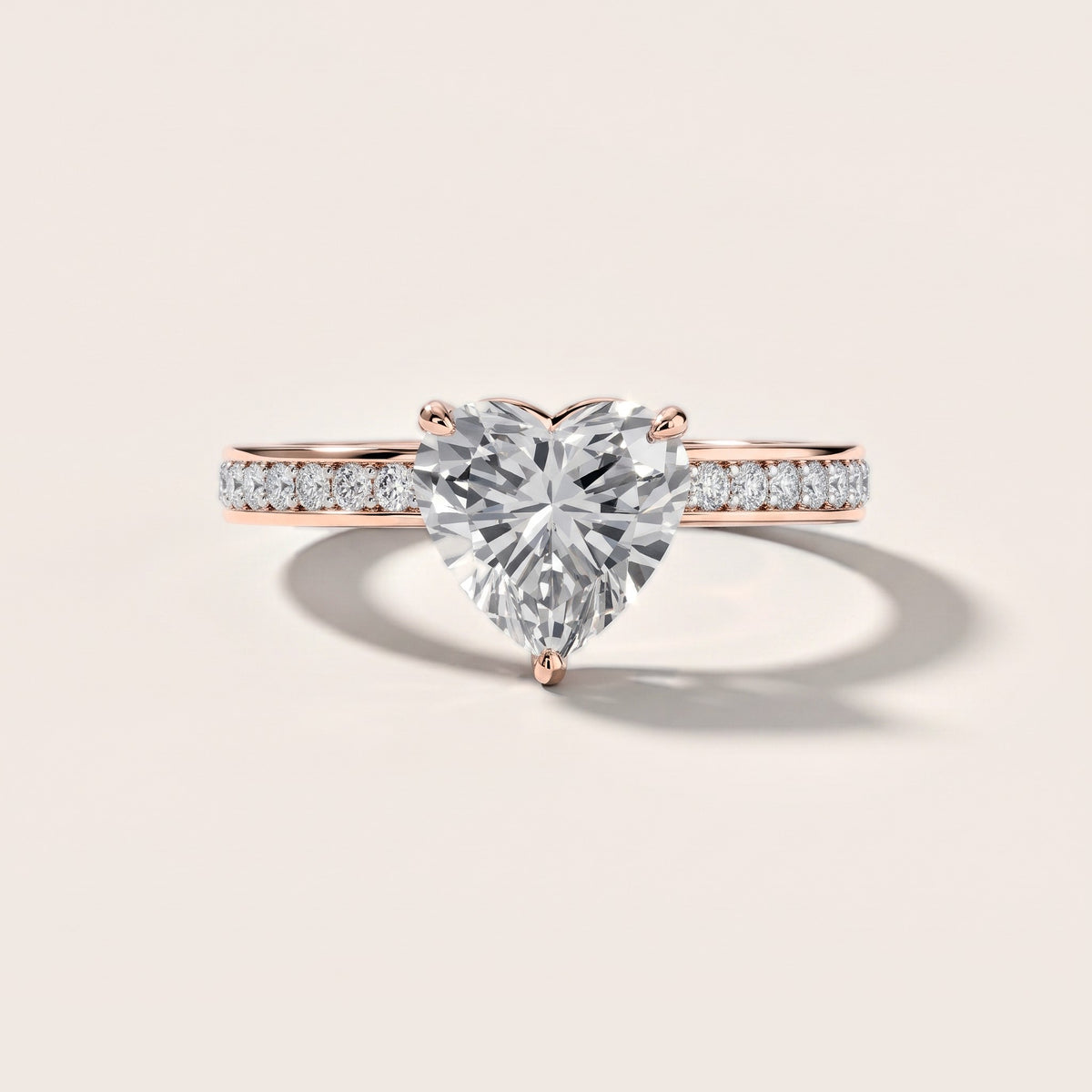 Brielle Channel Set Solitaire Heart Diamond Engagement Ring in Rose Gold [studio-metal-20261024]