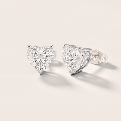 The Amora Heart Diamond Earrings in Silver [studio-metal-20261024]