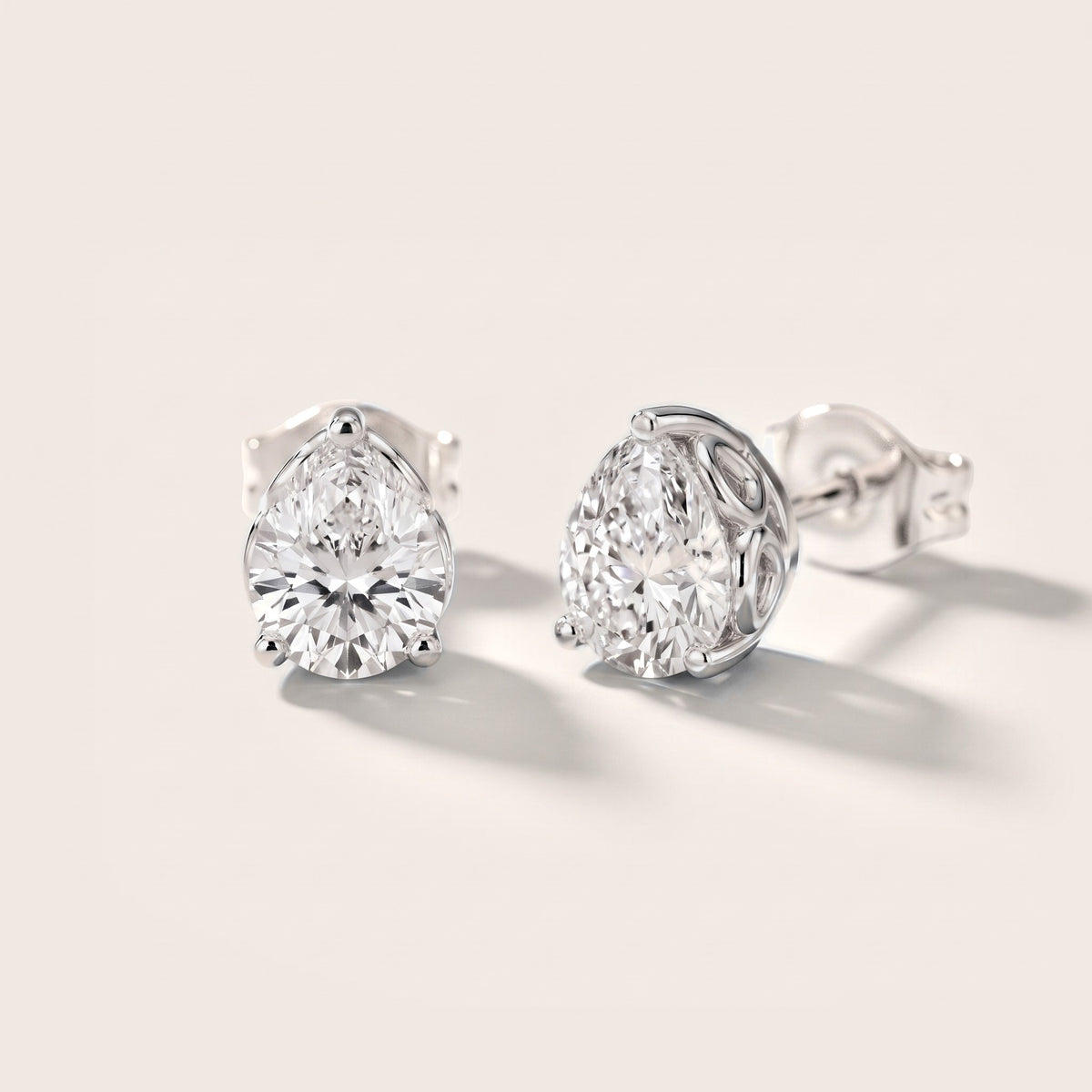 Heirloom Scroll Pear Diamond Earrings in Platinum [studio-metal-20261024]