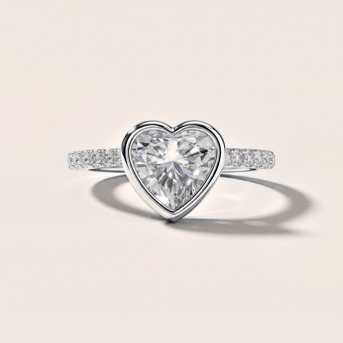 Cora Bezel Pavé Heart Diamond Engagement Ring in Platinum [studio-metal-20261024]