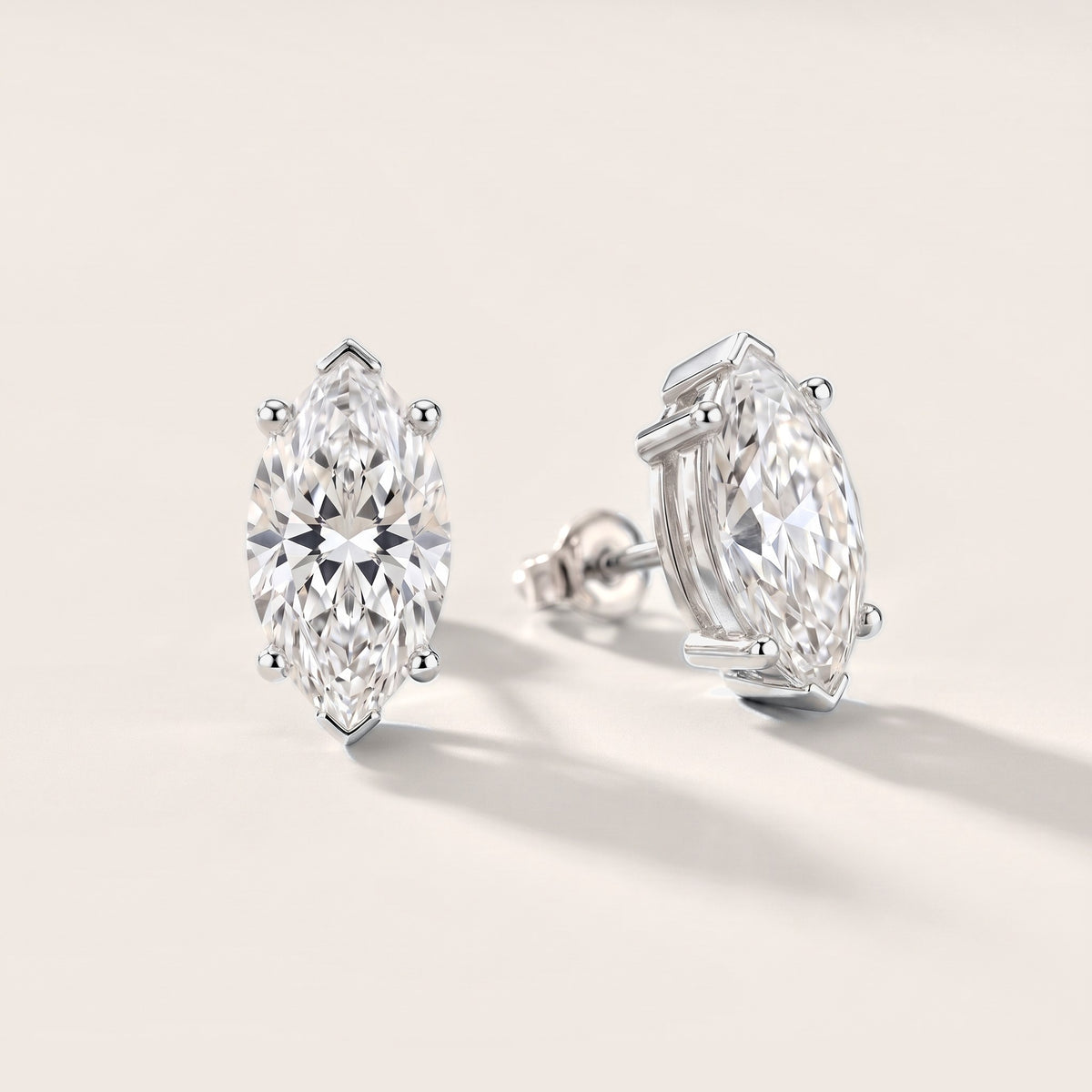 The Elara Marquise Diamond Earrings in Silver [studio-metal-20261024]