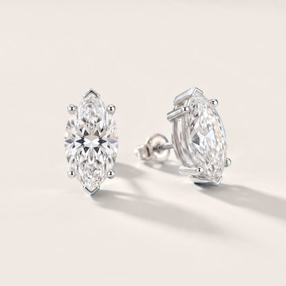 The Elara Marquise Diamond Earrings in Silver [studio-metal-20261024]