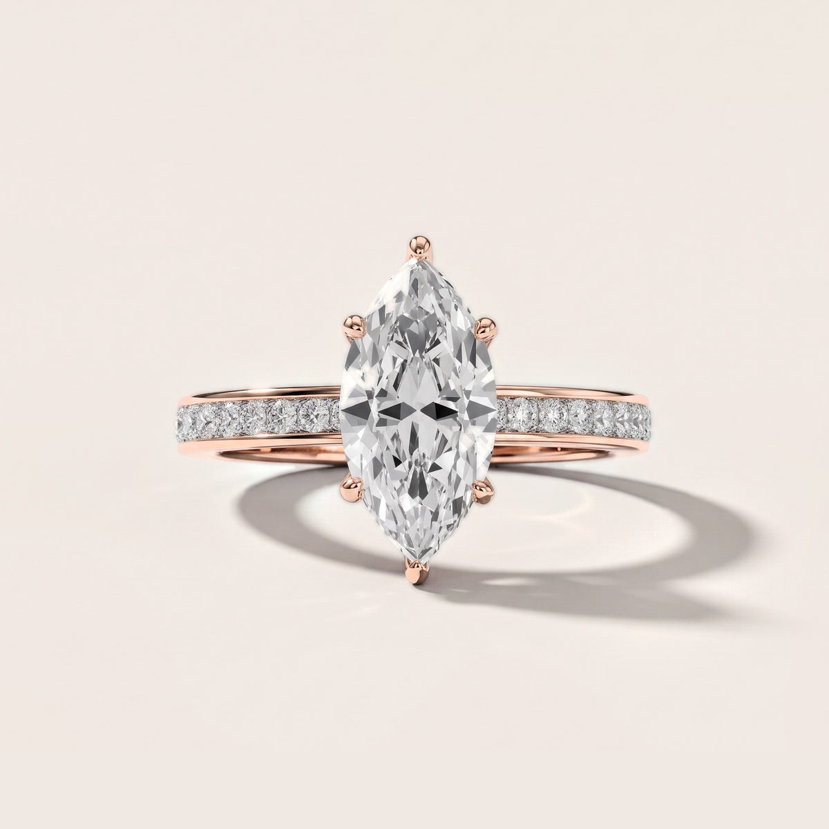 Brielle Channel Set Solitaire Marquise Diamond Engagement Ring in Rose Gold [studio-metal-20261024]