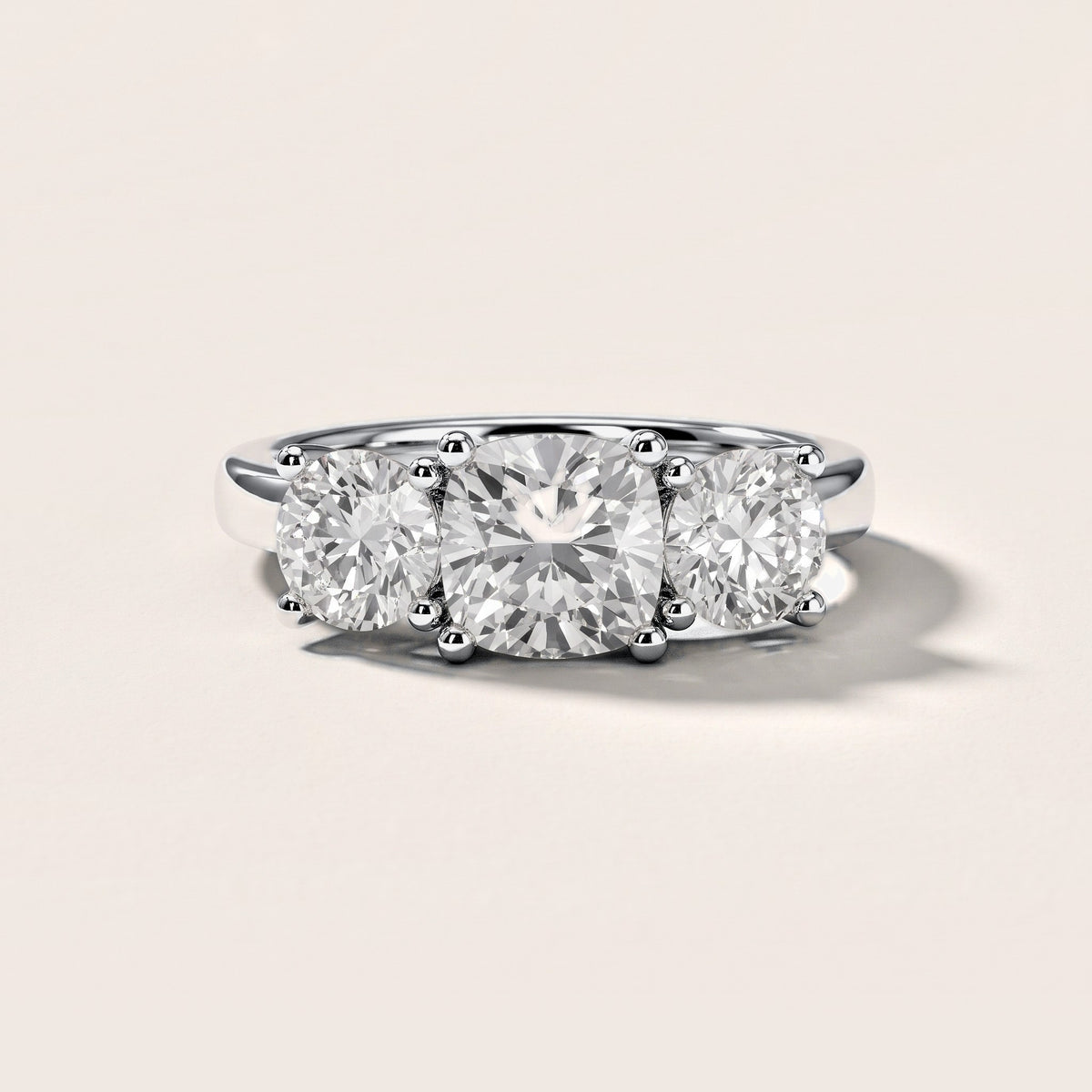 Callie Three-Stone Trellis Cushion Diamond Engagement Ring in Platinum [studio-metal-20261024]