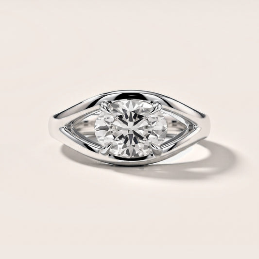 Madeleine Split Shank Oval Diamond Engagement Ring in Platinum [studio-metal-20261024]