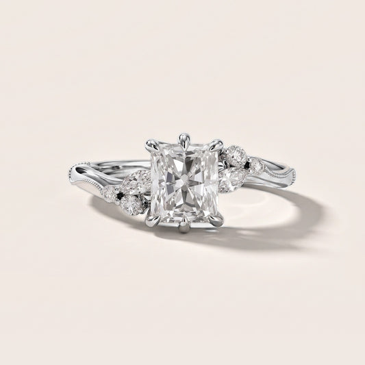 Joanna Milgrain Twist Radiant Diamond Engagement Ring in Platinum [studio-metal-20261024]