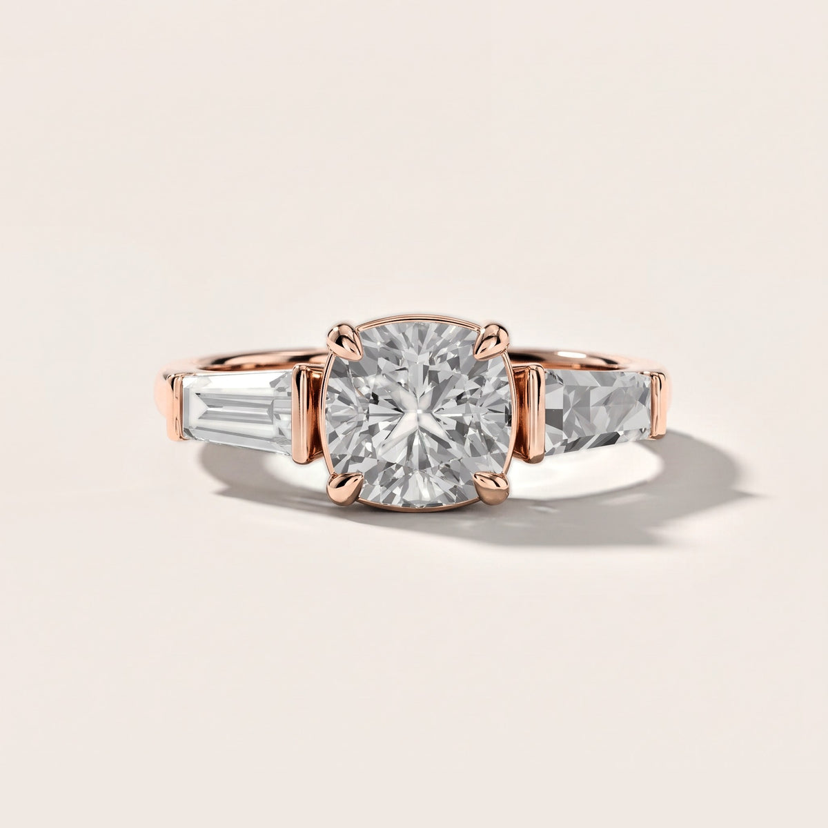 Layla Tapered Baguette Cushion Diamond Engagement Ring in Rose Gold [studio-metal-20261024]