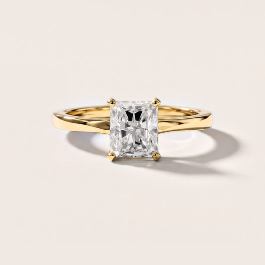 Matilda Cathedral Solitaire Radiant Diamond Engagement Ring in Yellow Gold [studio-metal-20261024]