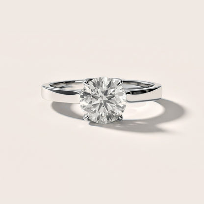 Isabella Bloom Solitaire Round Diamond Engagement Ring in White Gold [studio-metal-20261024]