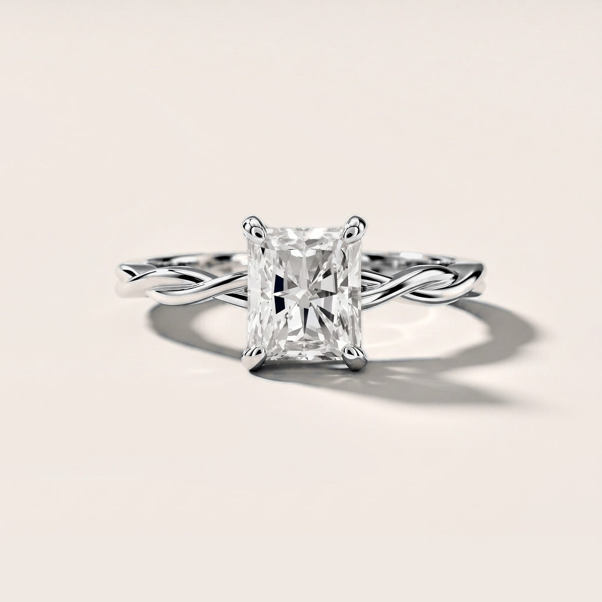 Iris Twist Radiant Diamond Engagement Ring in White Gold [studio-metal-20261024]