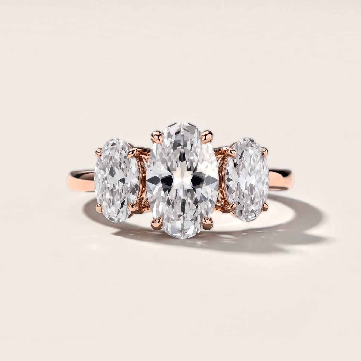 Lila Three-Stone Oval Diamond Engagement Ring in Rose Gold [studio-metal-20261024]