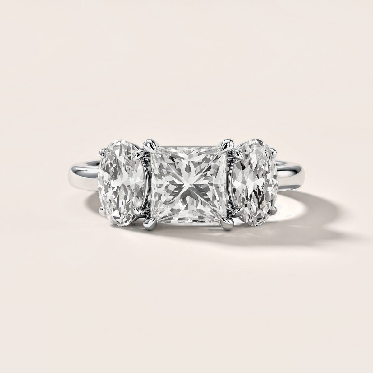 Lila Three-Stone Princess Diamond Engagement Ring in White Gold [studio-metal-20261024]
