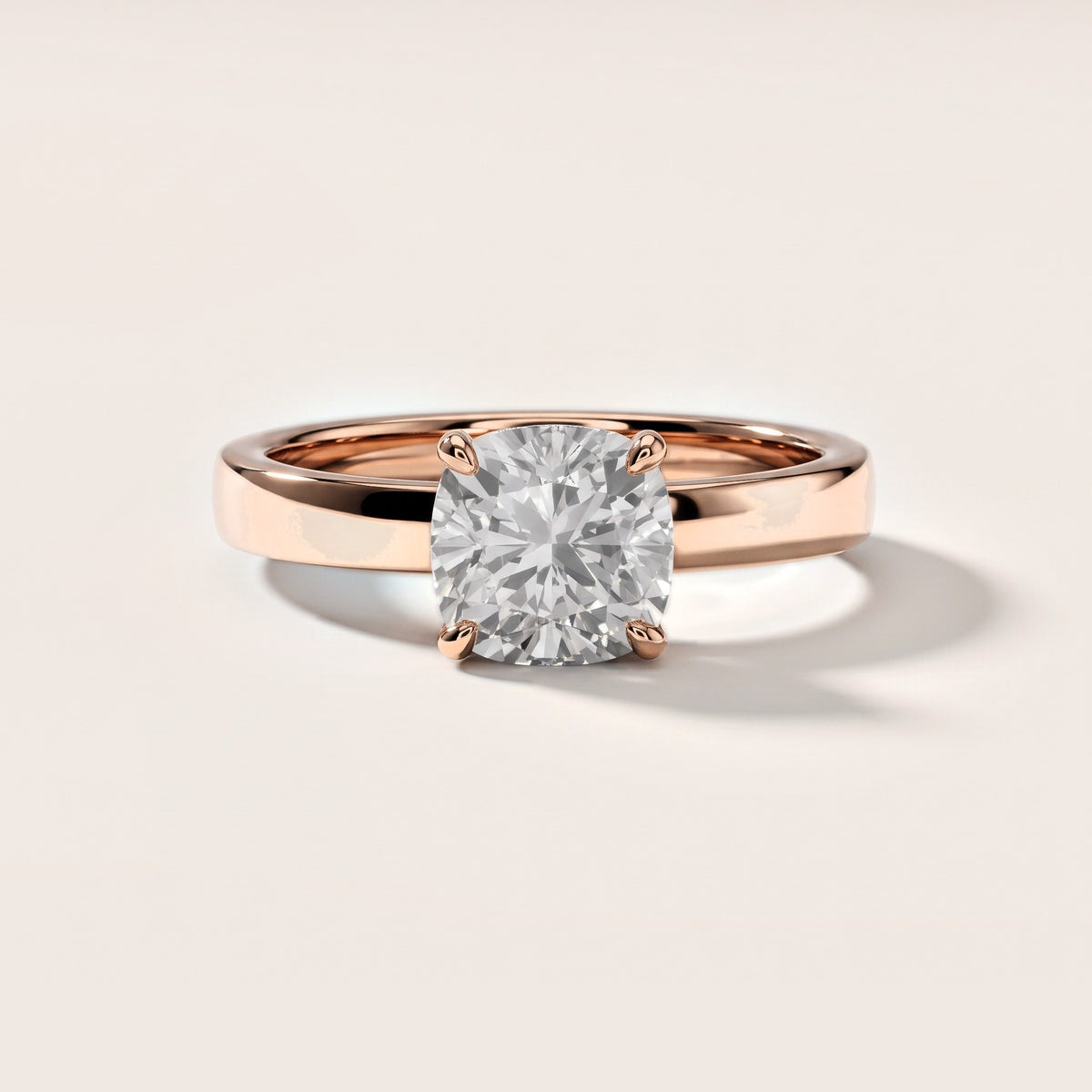 Lara Hidden Halo Cushion Diamond Engagement Ring in Rose Gold [studio-metal-20261024]