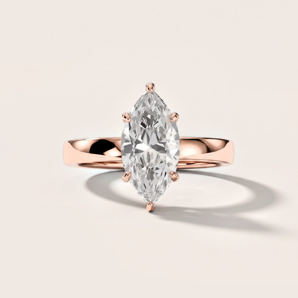 Lara Hidden Halo Marquise Diamond Engagement Ring in Rose Gold [studio-metal-20261024]
