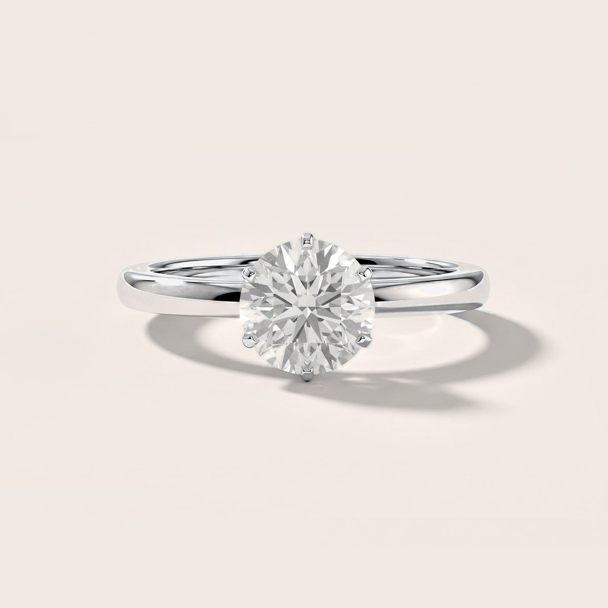 Serena Blossom Solitaire Round Diamond Engagement Ring in Platinum [studio-metal-20261024]