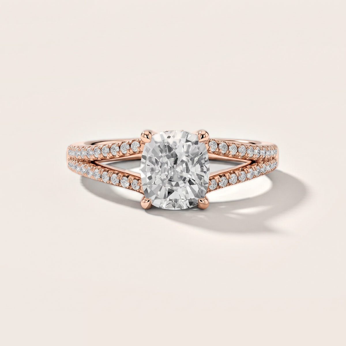 Eternal Embrace Solitaire Cushion Diamond Engagement Ring in Rose Gold [studio-metal-20261024]