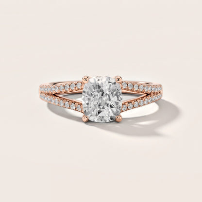 Eternal Embrace Solitaire Cushion Diamond Engagement Ring in Rose Gold [studio-metal-20261024]