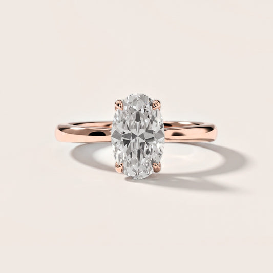 Mena Hidden Halo Oval Diamond Engagement Ring in Rose Gold [studio-metal-20261024]