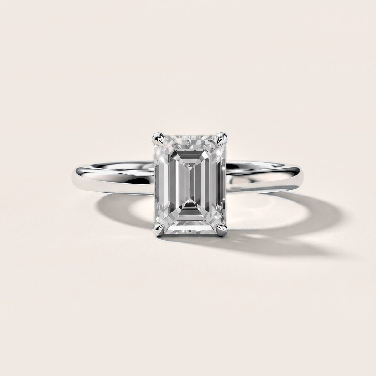 Sadie Cathedral Solitaire Emerald Diamond Engagement Ring in Silver [studio-metal-20261024]