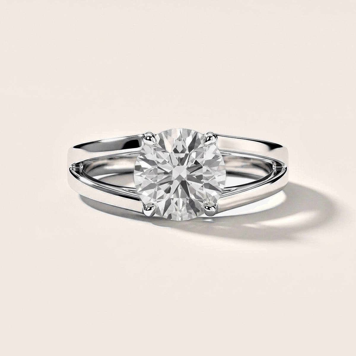 Giselle Solitaire Split Shank Round Diamond Engagement Ring in Platinum [studio-metal-20261024]