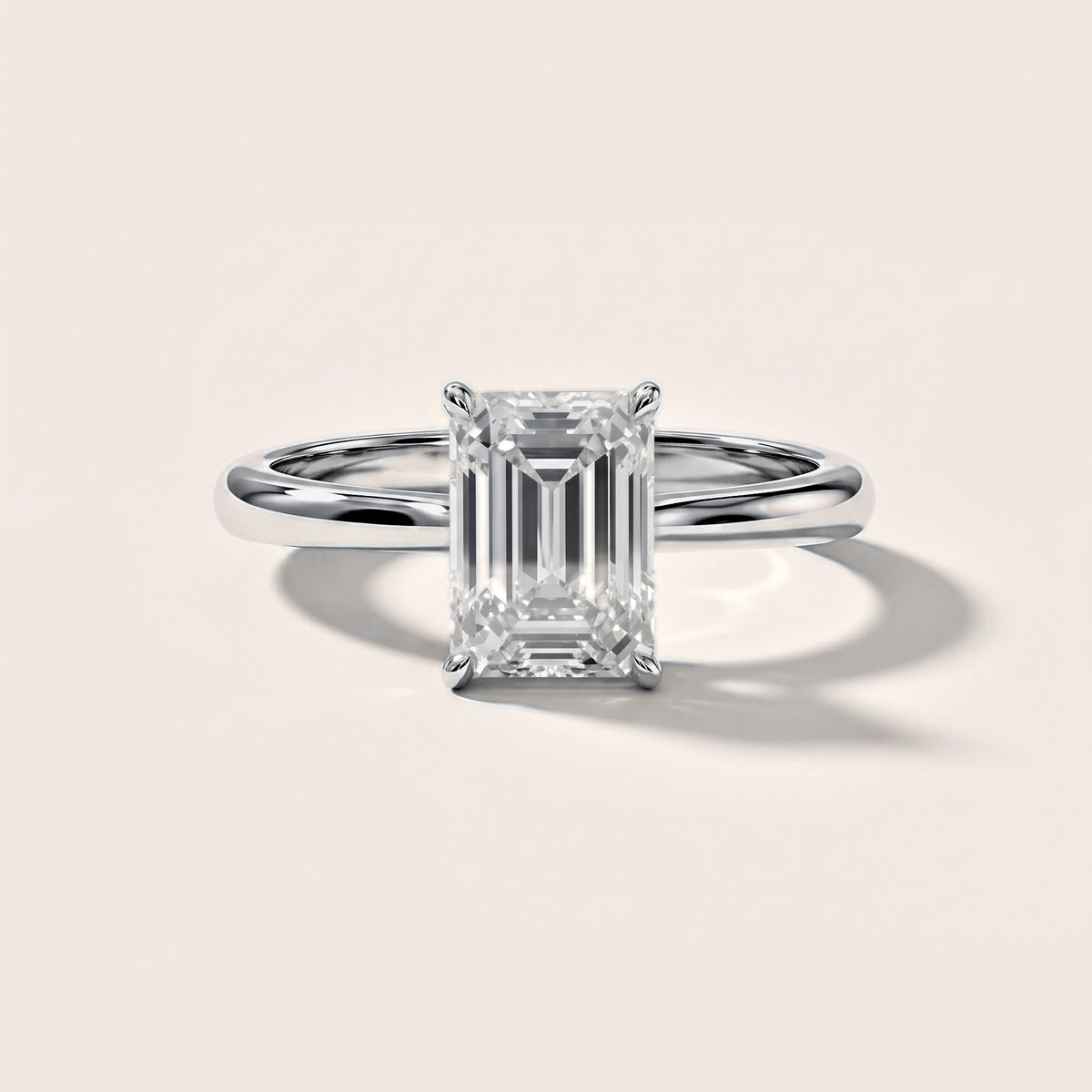 Evie Solitaire Six-Prong Emerald Diamond Engagement Ring in Platinum [studio-metal-20261024]
