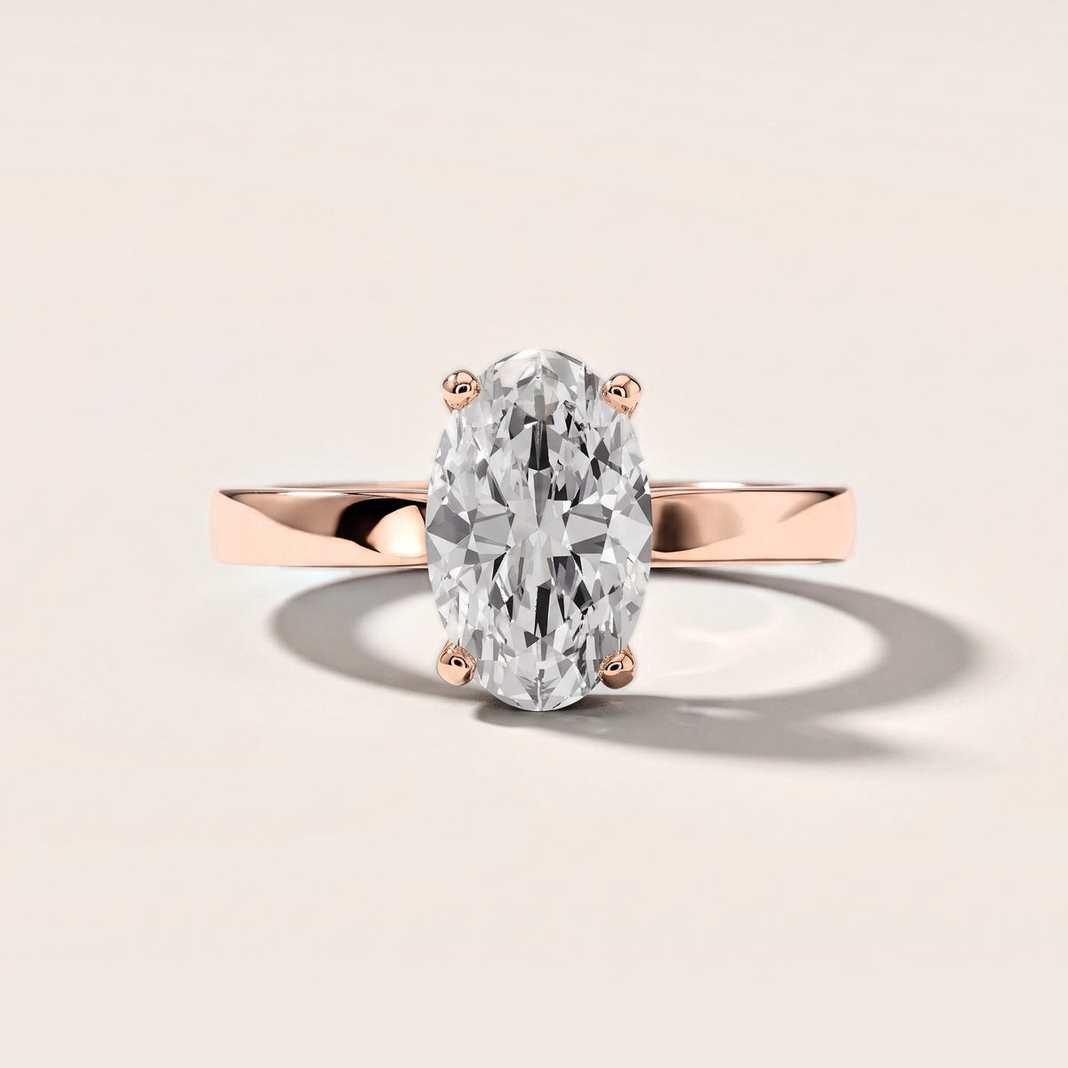 Delia Solitaire Oval Diamond Engagement Ring in Rose Gold [studio-metal-20261024]